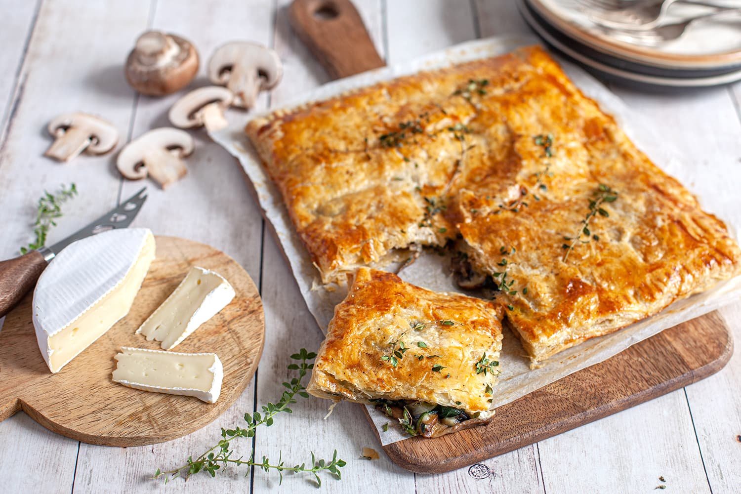 Recette - Tarte au fromage brie et aux champignons