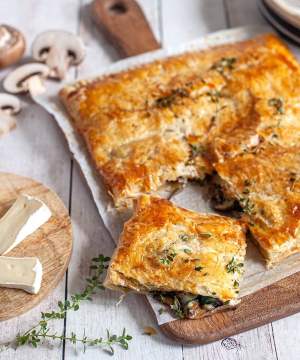 Recette - Tarte au fromage brie et aux champignons